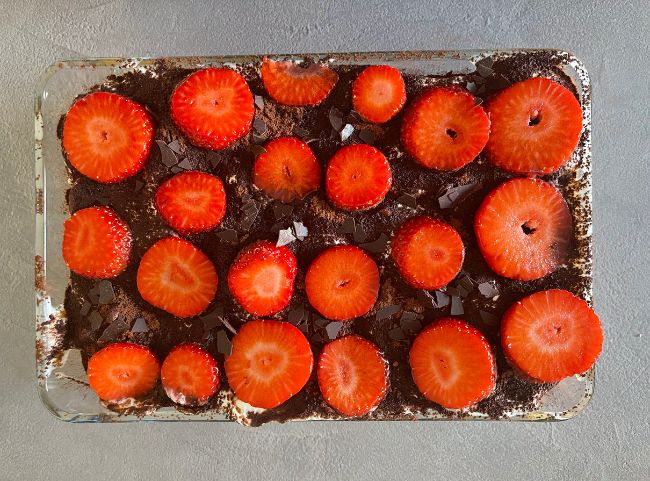 Erdbeer Tiramisu am Vortag zubereiten