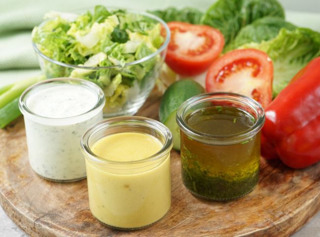 Gemischter Salat Dressing Essig Öl