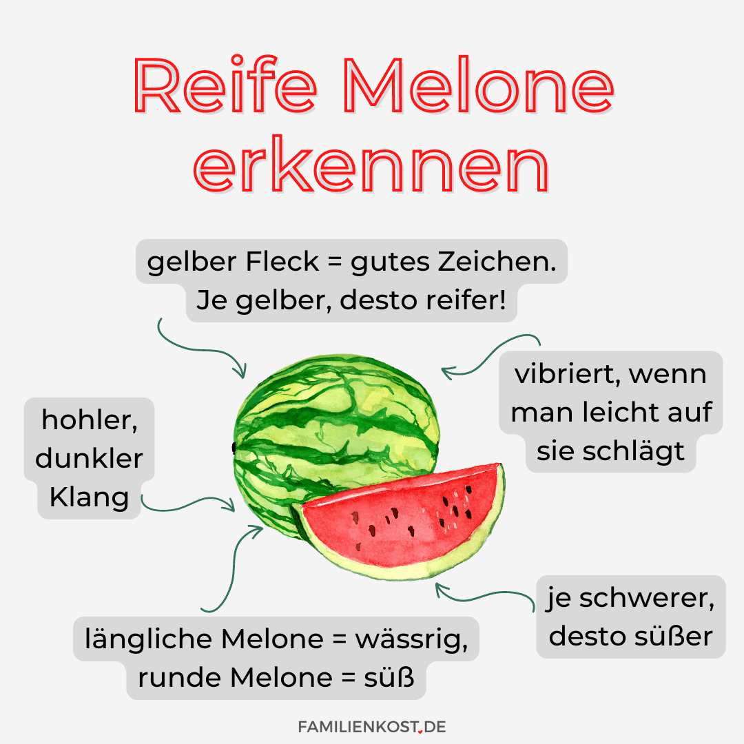 Melone Reife erkennen