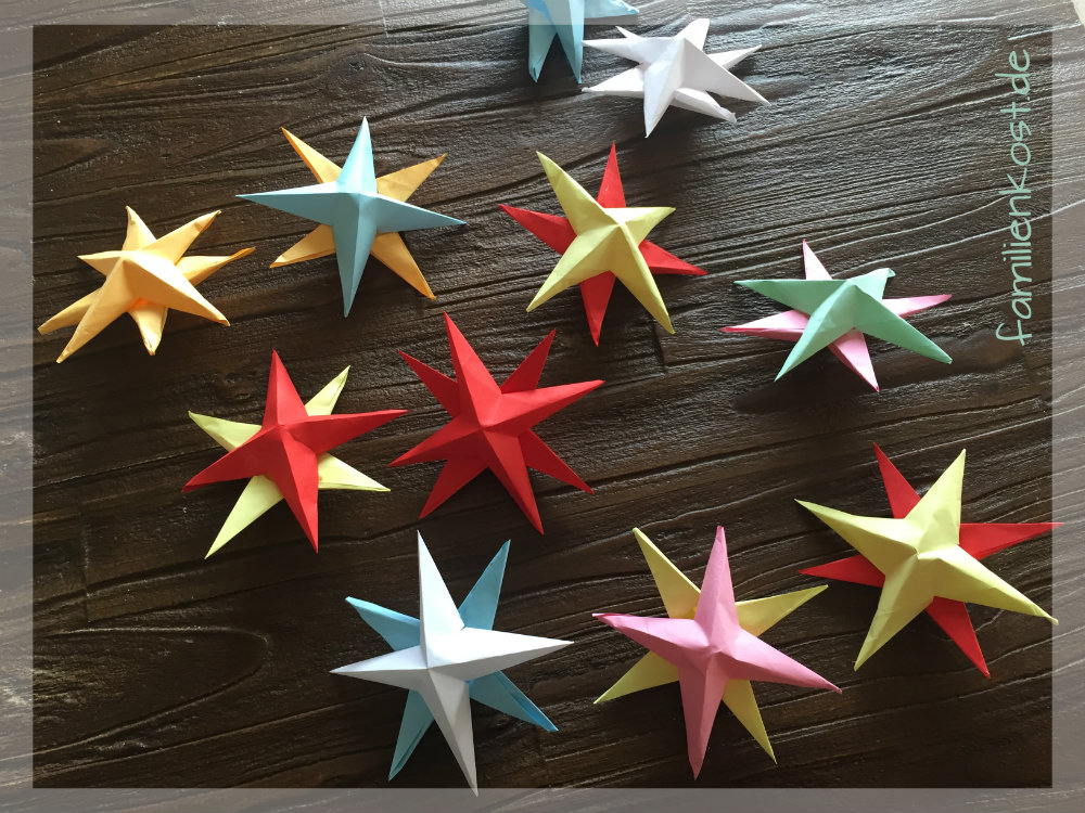 3D Weihnachtsstern basteln 3D Weihnachtsstern basteln