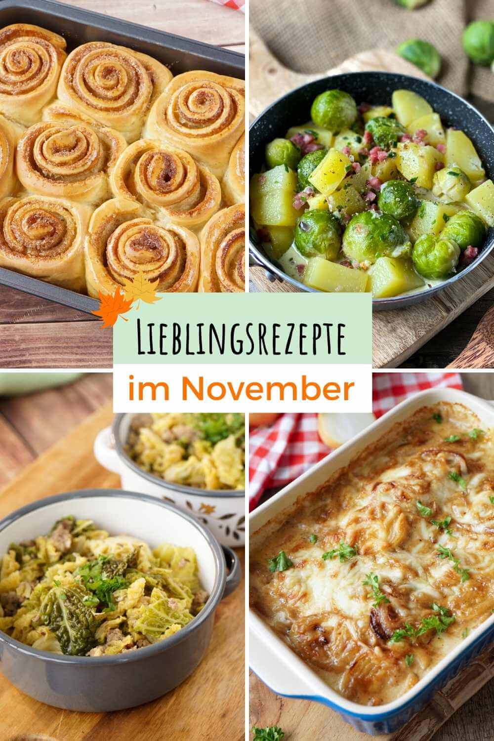 November Herbst-Rezepte Saisonkalender