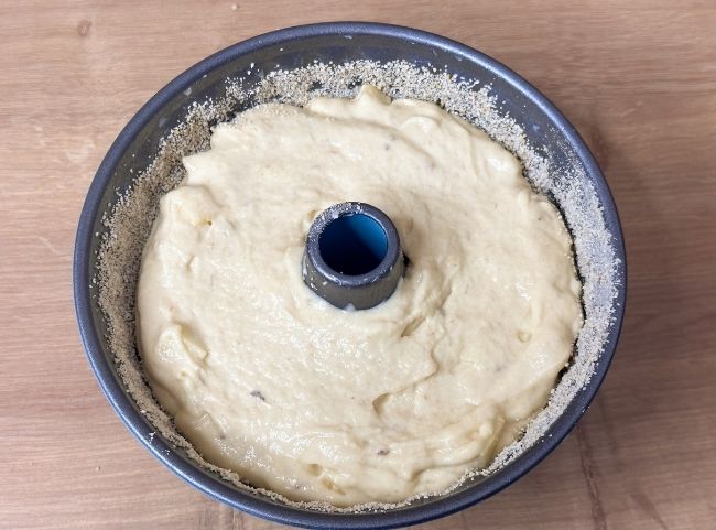 Apfel-Bananenkuchen backen