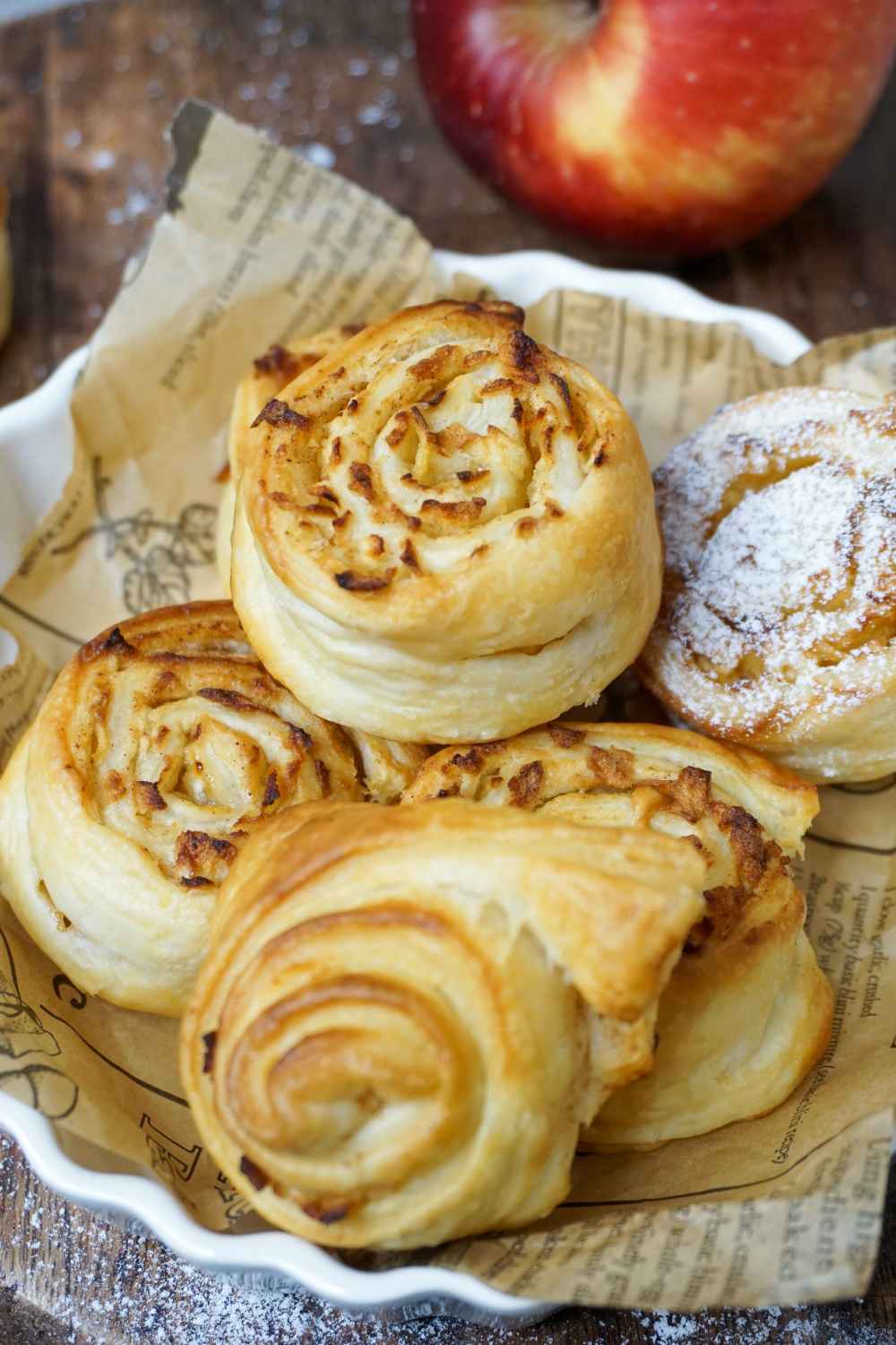 Süße Blätterteigschnecken aus der Heißluftfritteuse