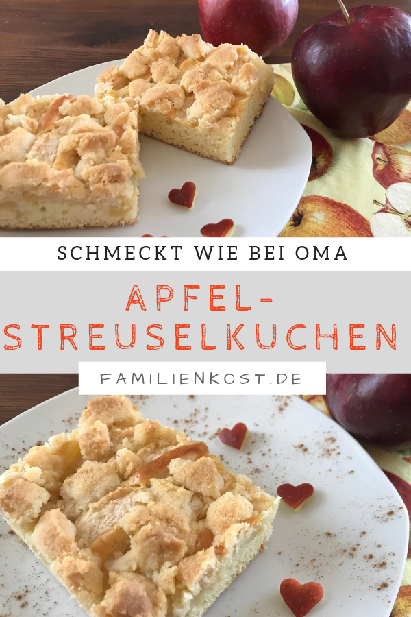 Apfelkuchen vom Blech mit Streuseln Apfelkuchen vom Blech mit Streuseln