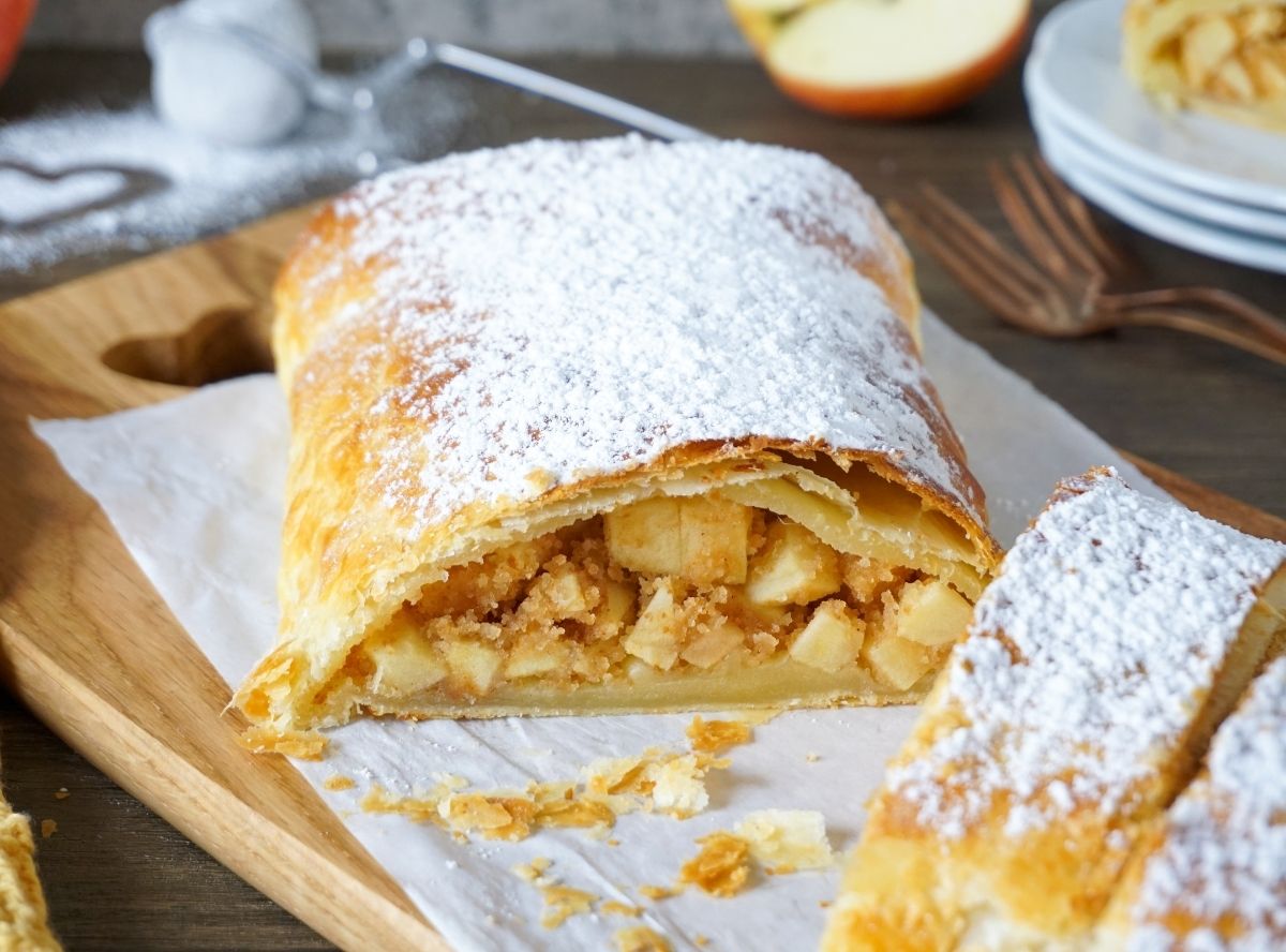 Apfelstrudel mit Blätterteig - ganz schnell & einfach