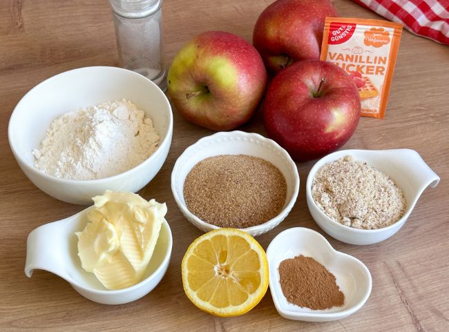 Apple Crumble Zutaten Apple Crumble Zutaten