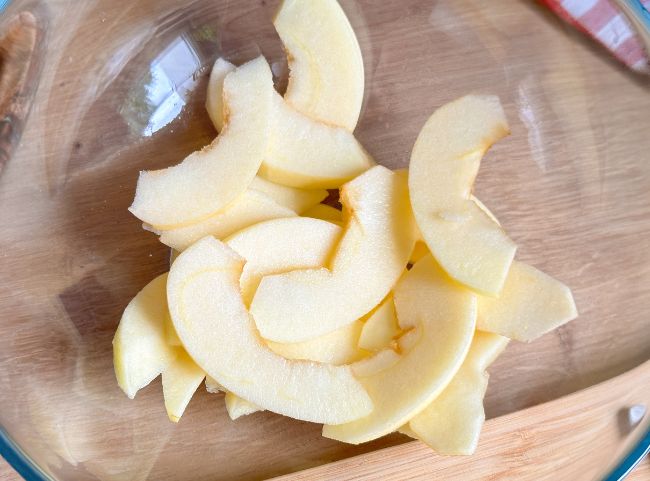 Apple Pie Äpfel schneiden