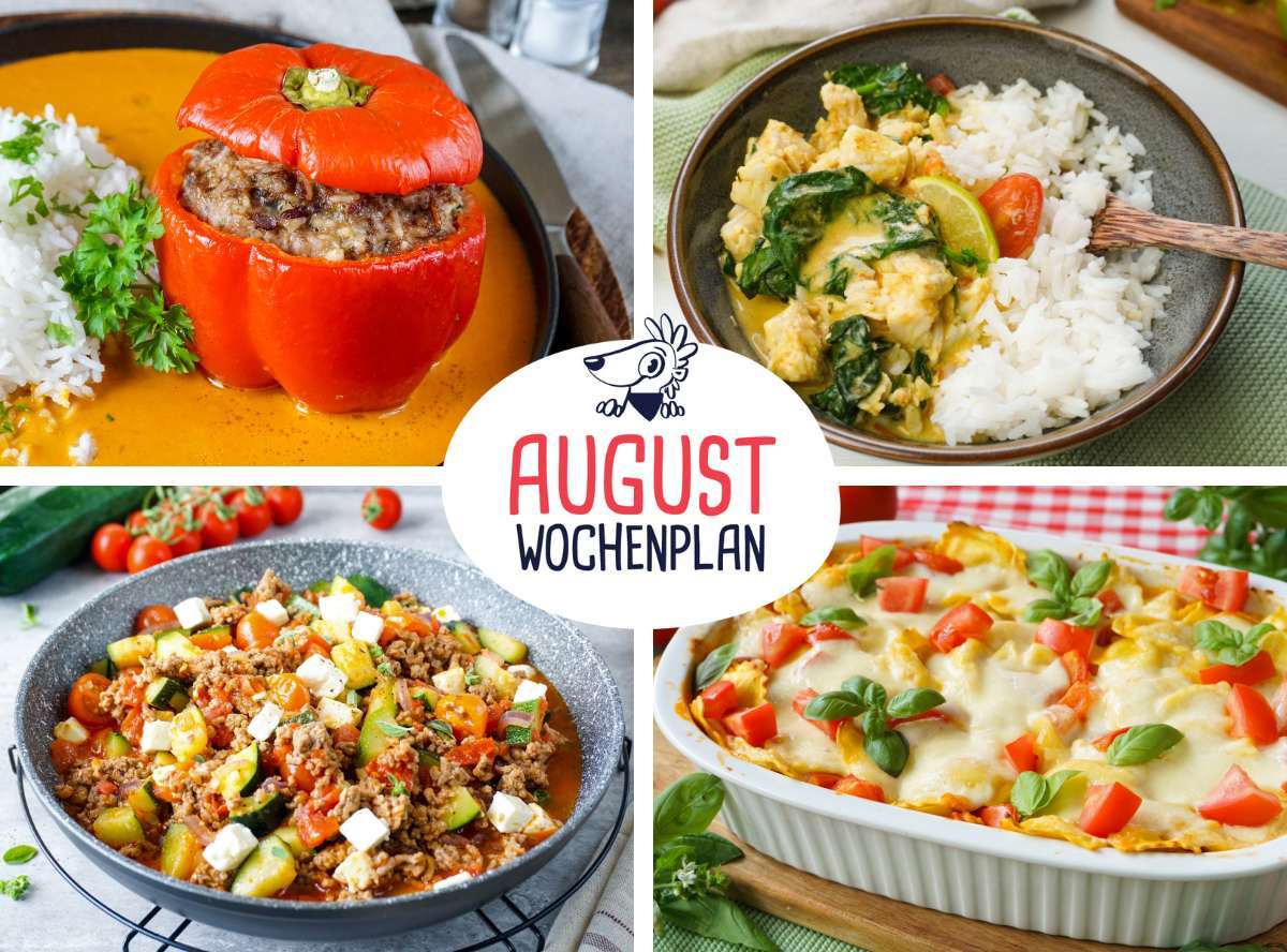 August Wochenplan Rezepte