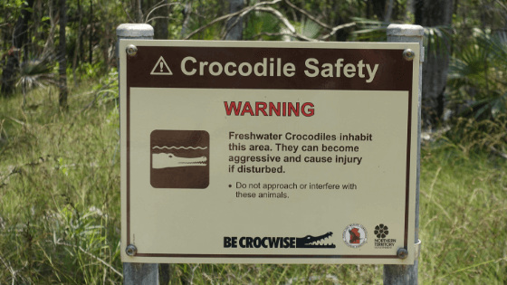 Australien Krokodil Warnung Australien Krokodil Warnung