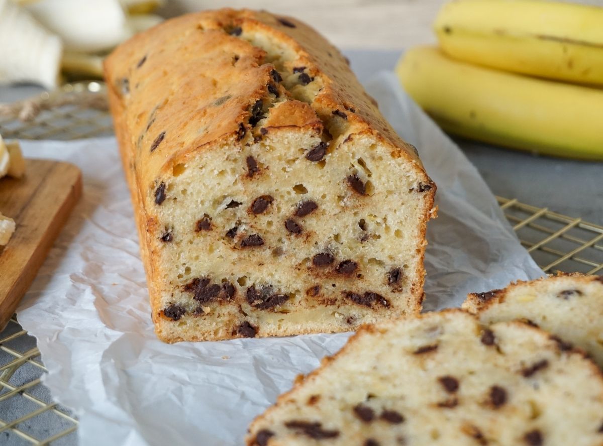 Bananenbrot mit Schokolade