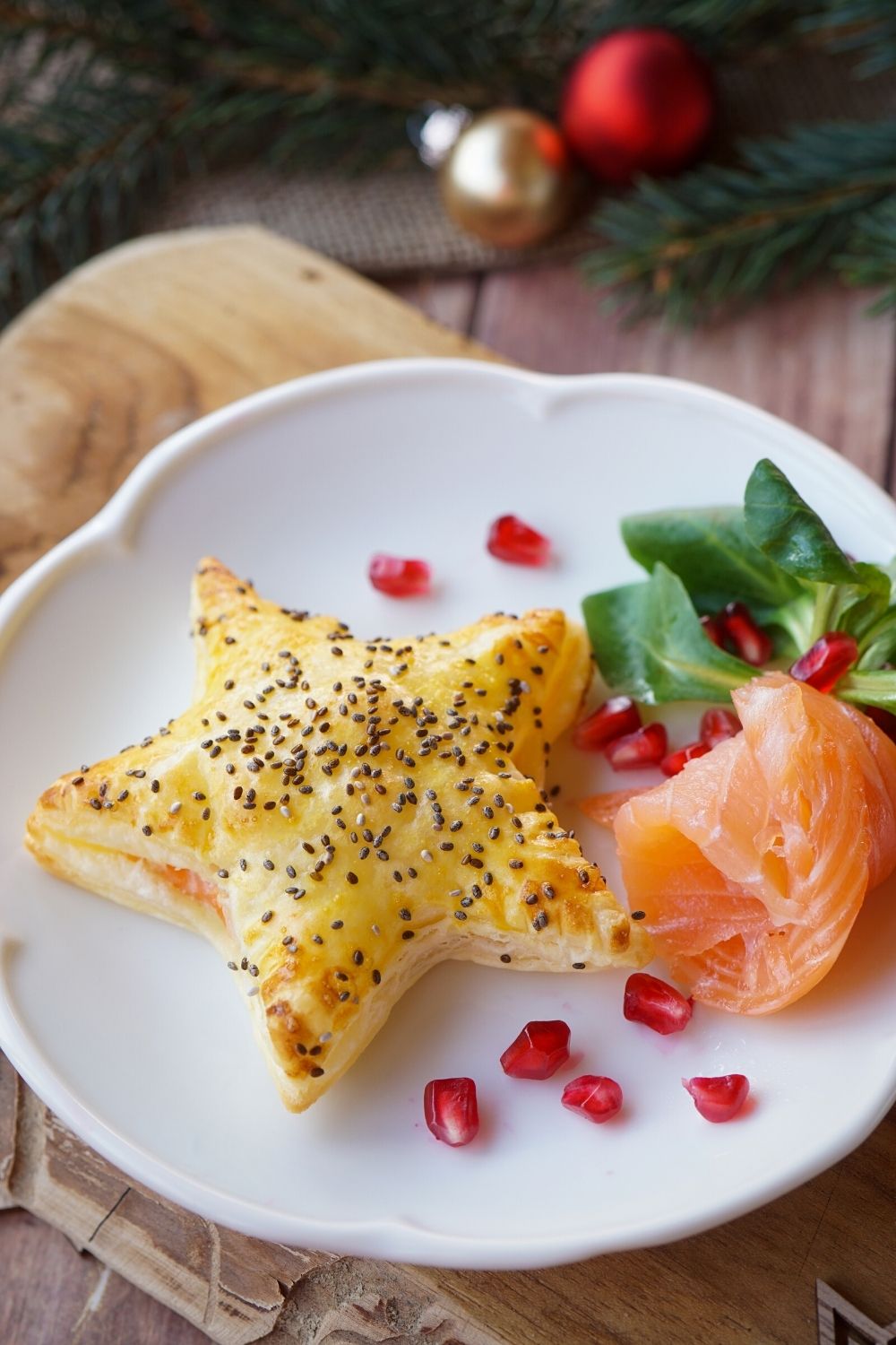 Blätterteigsterne mit Lachs Blätterteigsterne mit Lachs