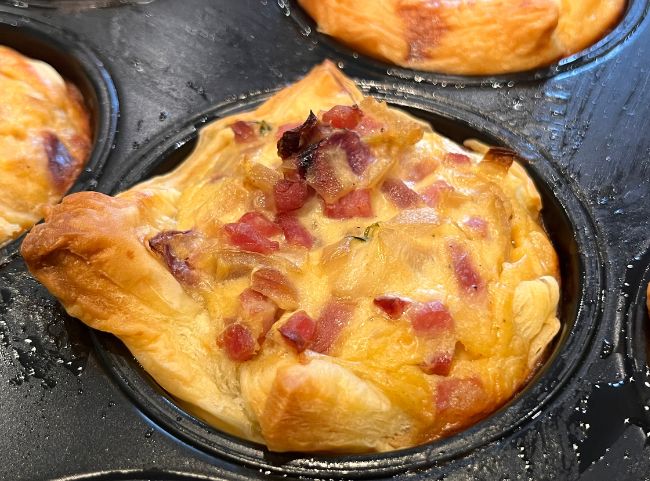 Blätterteig Zwiebelkuchen Muffins