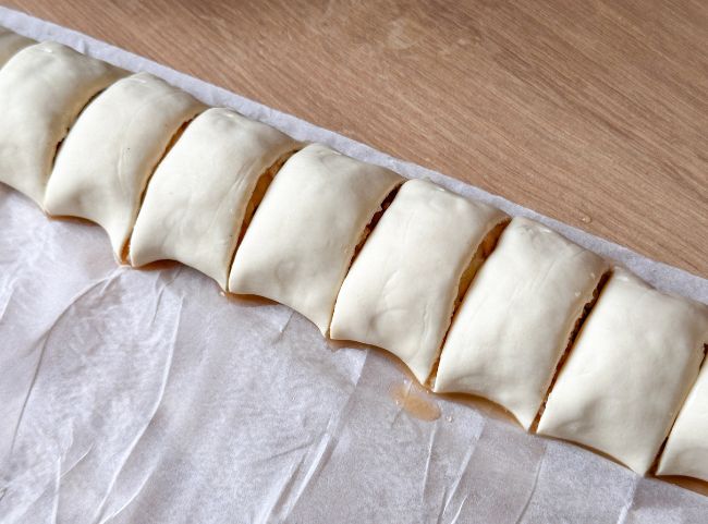 Blätterteig-Schnecken Heißluftfritteuse Apfelfüllung