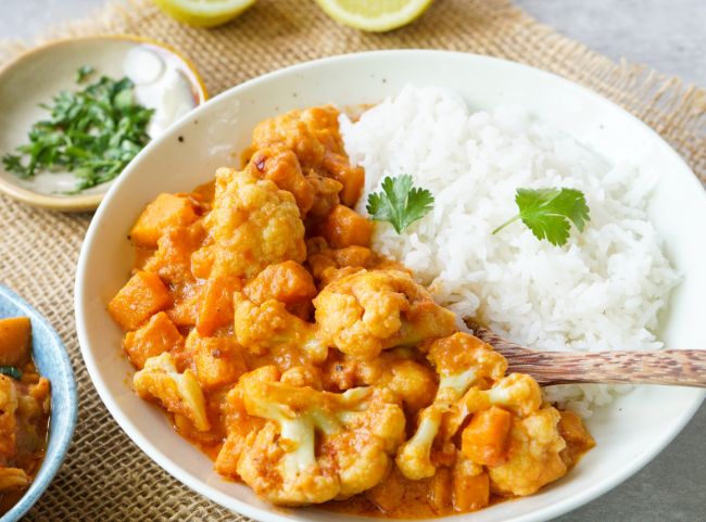 Blumenkohl Curry mit Kokosmilch