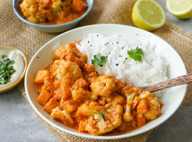 Blumenkohl Curry mit Kokosmilch