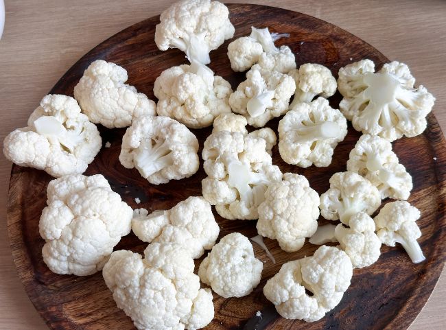 Blumenkohl Heißluftfritteuse vorbereiten