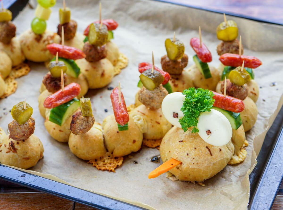 Brötchenwurm für Kindergeburtstag