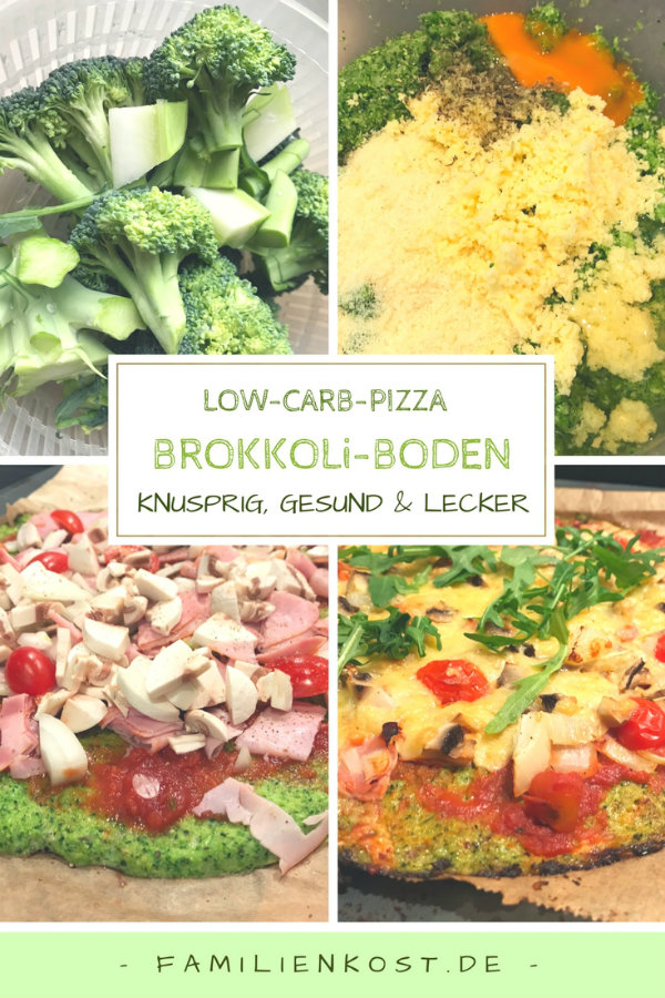 Low Carb Pizza Rezept mit Brokkoli-Boden Low Carb Pizza Rezept mit Brokkoli-Boden