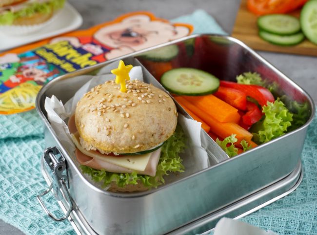 Brotdosen Burger mit Bärchen-Wurst