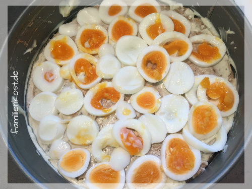 Brottorte hartgekochte Eier