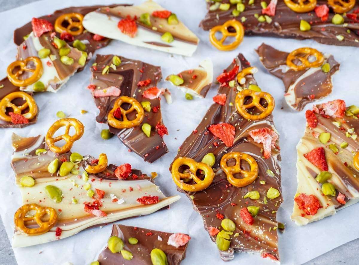 Bruchschokolade im Backofen selber machen