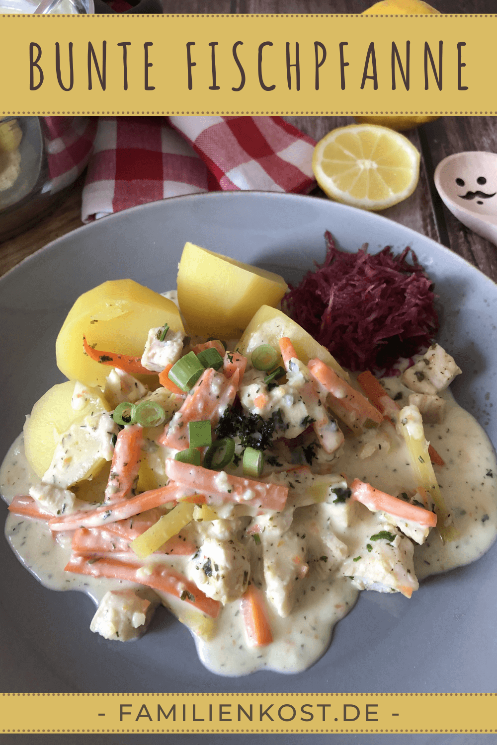 Bunte Fischpfanne mit Gemüse Bunte Fischpfanne mit Gemüse