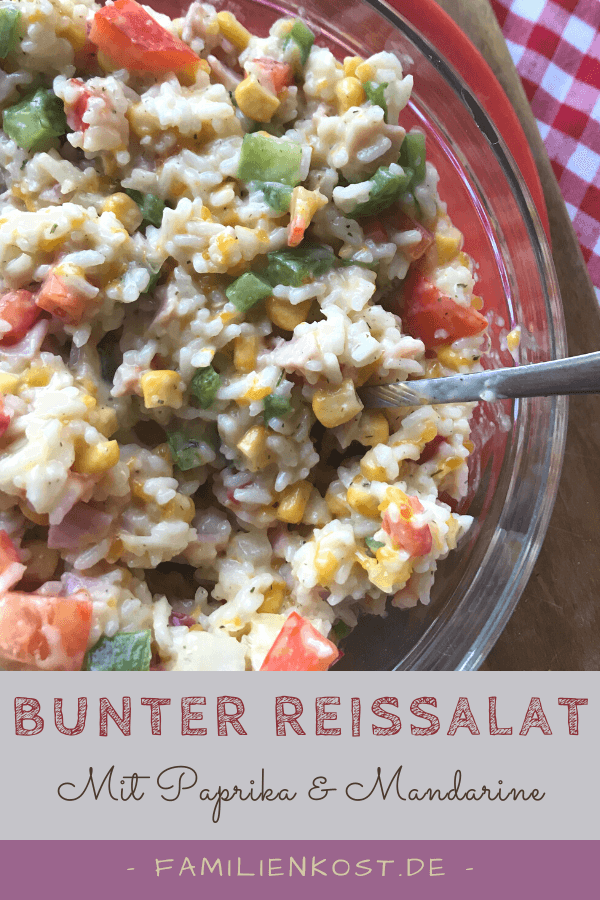 Reissalat mit Paprika und Mandarinen Reissalat mit Paprika und Mandarinen