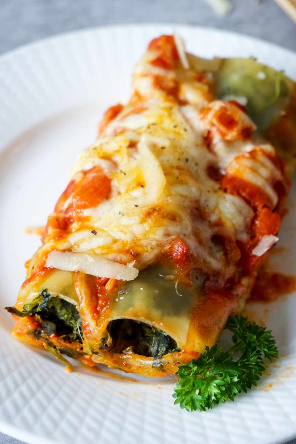 Cannelloni mit Spinat und Frischkäse Cannelloni mit Spinat und Frischkäse