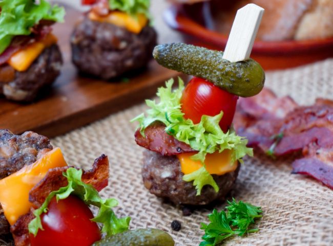 Cheeseburger Hackbällchen Heißluftfritteuse