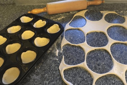 Cheeseburger Muffins Pizzateig