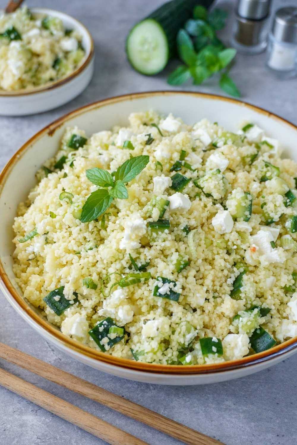 Couscous-Salat mit Feta & Gurke: Schneller Sommer-Hit Couscous-Salat mit Feta & Gurke: Schneller Sommer-Hit