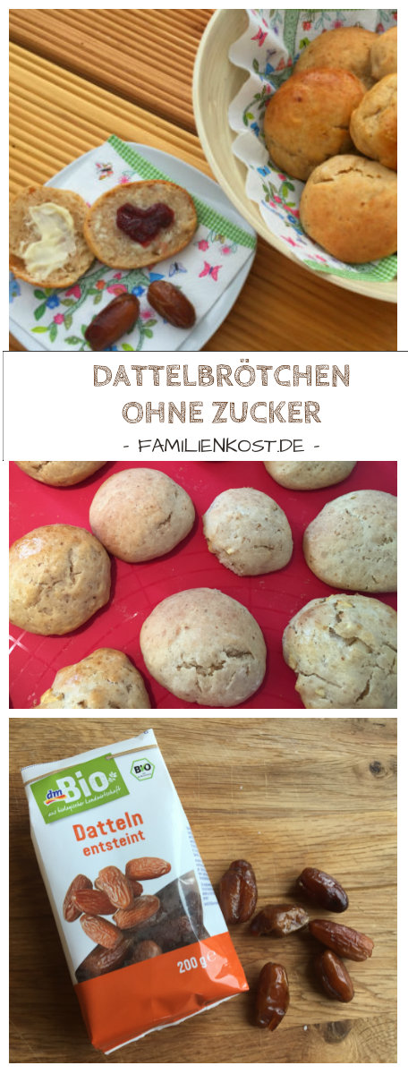 Dattelbrötchen mit Quark-Öl-Teig ohne Zucker Dattelbrötchen mit Quark-Öl-Teig ohne Zucker
