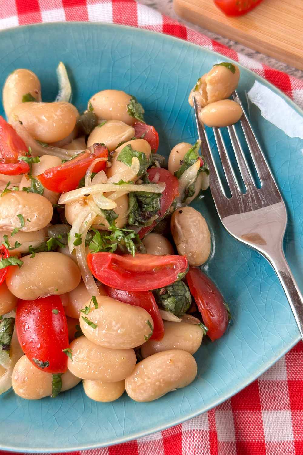 Weiße Bohnen Salat mit Tomaten