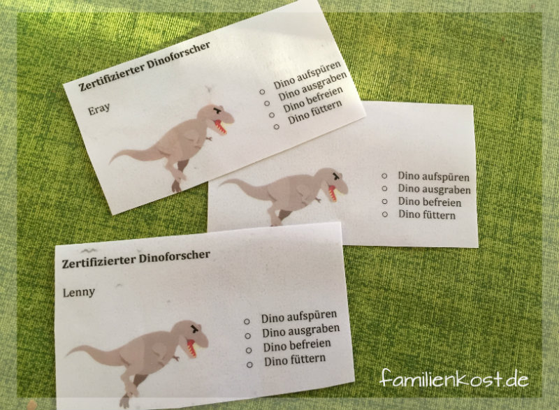 Dinoforscher Ausweis Dinoforscher Ausweis