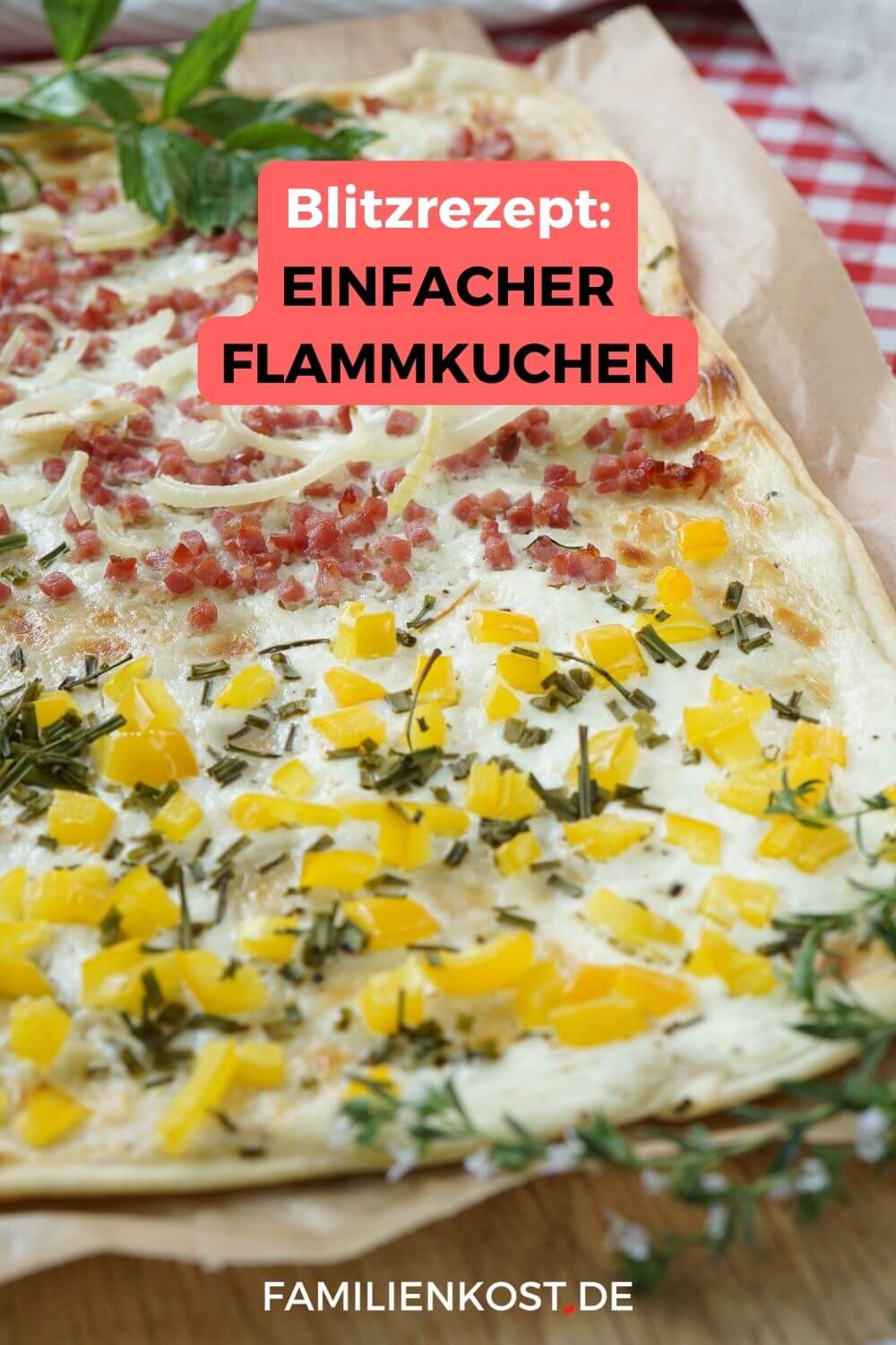 Einfacher Flammkuchen Einfacher Flammkuchen