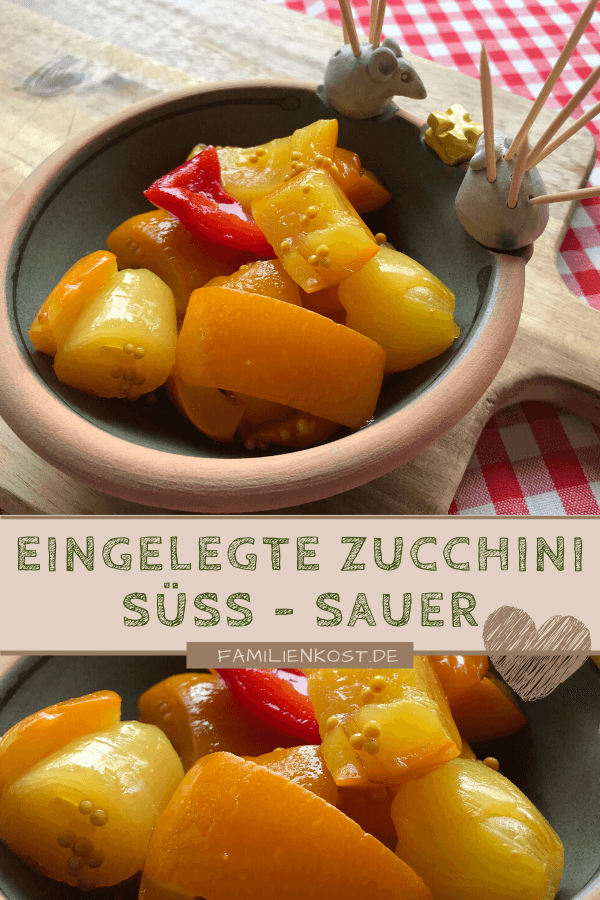 Eingelegte Zucchini süß-sauer