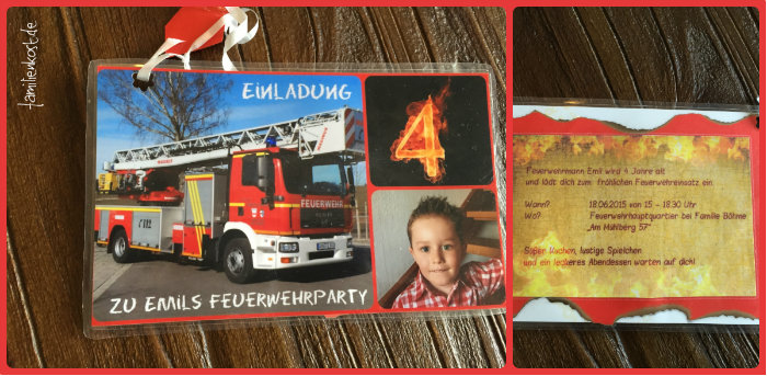 Einladung Feuerwehrparty