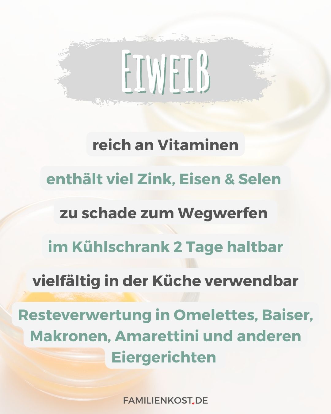 Eiweiß verarbeiten