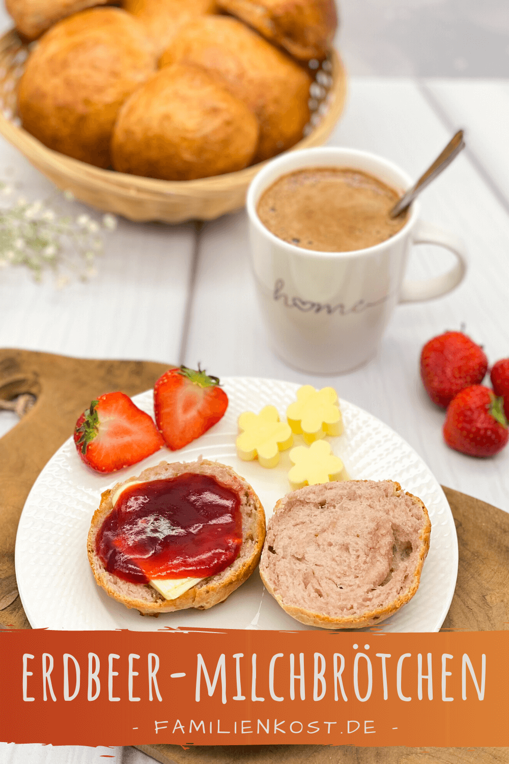 Erdbeer-Milchbrötchen selber backen Erdbeer-Milchbrötchen selber backen