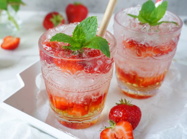 Erdbeer Sommercocktail Erdbeer Sommercocktail