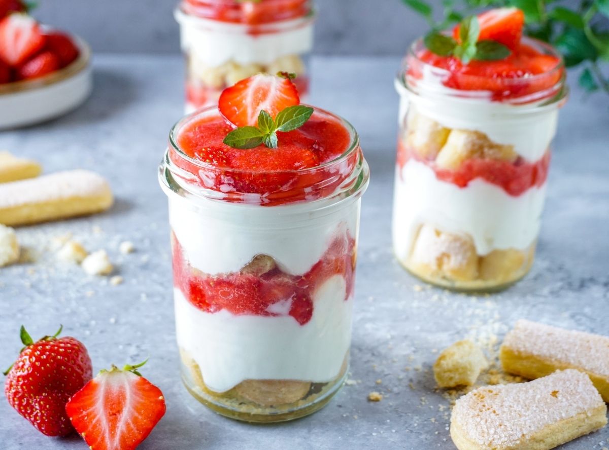 Erdbeer-Tiramisu im Glas Erdbeer-Tiramisu im Glas
