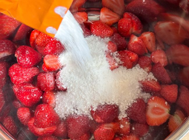 Erdbeer-Rhabarber-Marmelade Gelierzucker