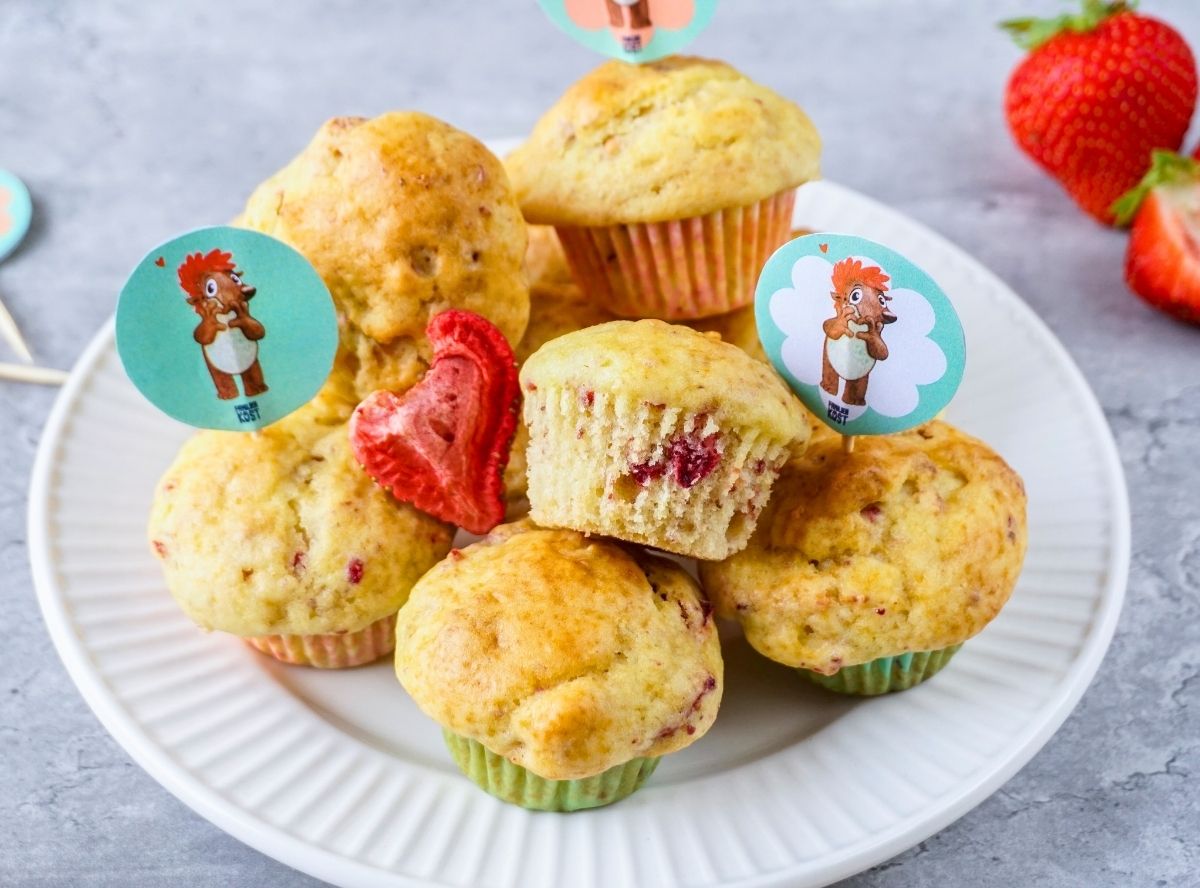 Erdbeermuffins (nicht nur) für Kinder