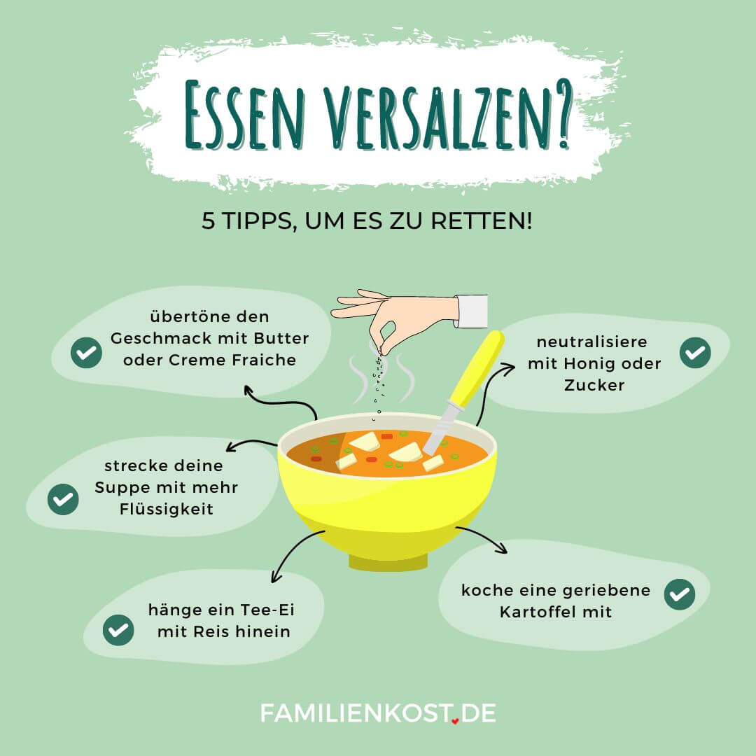 Essen versalzen - Tipps