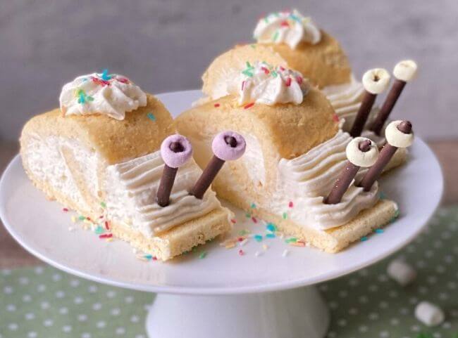 Biskuitschnecken mit Zironencreme zum Kindergeburtstag