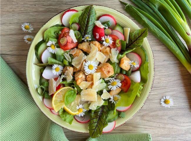 Frühlingssalat mit Zitronenvinaigrette Frühlingssalat mit Zitronenvinaigrette