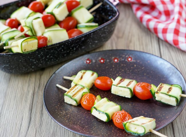 Grillkäse Rezept mit Zucchini