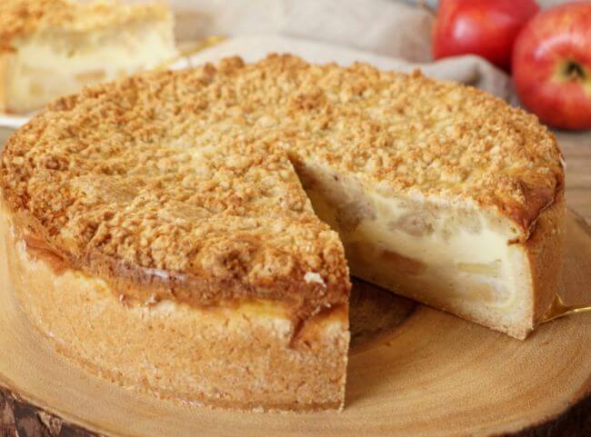 Apfelkuchen mit Pudding Apfelkuchen mit Pudding