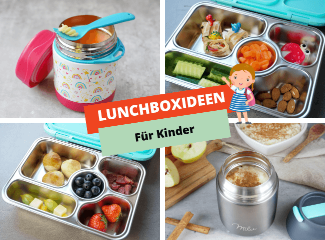 Brotdose Kinder mit Fächern Bento Box Lunchbox Frühstücksbox