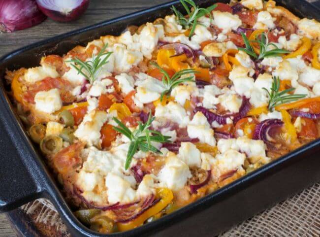 Kritharaki Auflauf mit Feta